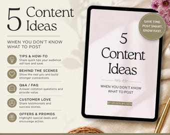 Neutral Instagram Carousel Template, Canva Editable (Digital Download)