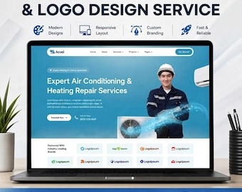 Custom HVAC Website & Logo Design | WordPress Build for Contractors (Service Business)