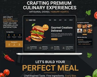 Design av restaurangwebbplats | Anpassad cateringwebbplats, WordPress-byggande och varumärkesbyggande