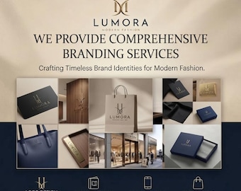 Anpassat modevarumärkespaket | Logotypdesign, varumärkesidentitet, mockups