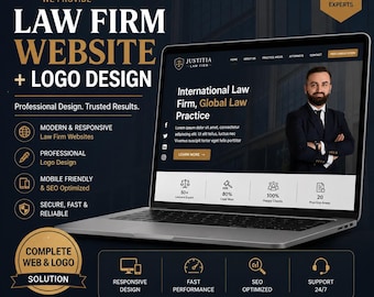 Webbdesign för advokatbyrå | Anpassad logotyp för advokat, WordPress-bygge