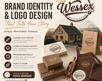 Complete huisstijlpakket voor bakkerijen | Logo-ontwerp voor taartenwinkel + complete brandingkit