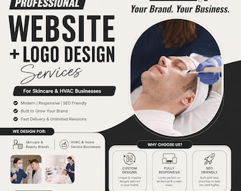 Men's Salon Website Design | Barber Shop Custom Logo & WordPress Build