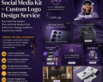 Logotypdesign för teknikbutik | Varumärkesbyggande för spel, elektronik och prylar för sociala medier