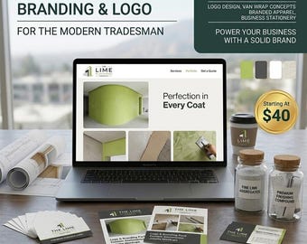Varumärkesidentitetspaket | Logotyp, banner + mockupdesign för småföretag