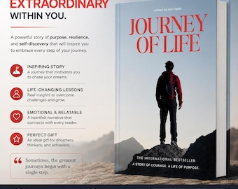Mountain Journey Book Cover Template, Canva Editable, KDP Kindle eBook Cover Design