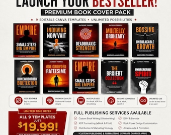 Business Self Help Book Cover Template, Canva Editable, KDP eBook Design