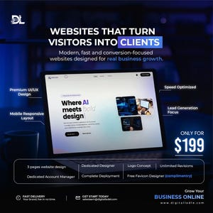 Custom Website Design + Logo | FREE Hosting | Small Business Branding | Professional Web Design Service USA