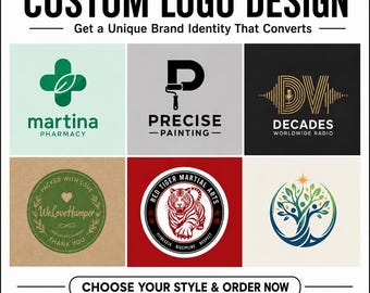 Anpassad företagslogotypdesign, modern minimalistisk varumärkesidentitet