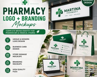 Apotekspaket | Logotypdesign för apotek + Varumärkesidentitet för medicinsk butik