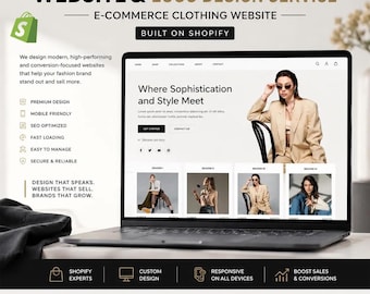 Fashion Brand Website Design, Custom Logo, Elementor WordPress Clothing Store Site