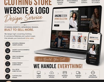 Custom Clothing Ecommerce Website Design, WooCommerce Store, Fashion Brand Site