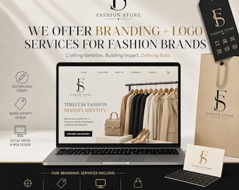 Modevarumärkespaket | Boutiquelogotypdesign, klädvarumärkesidentitet + kit för sociala medier