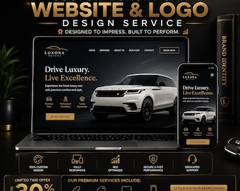 Luxury Car & Limousine Website Design | Rental Business Custom Logo, WordPress Build