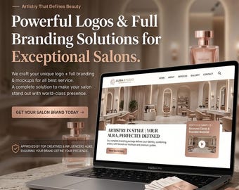 Salongspaket | Spa-logotypdesign + Varumärkesidentitet för nagelsalong