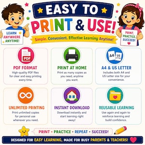 1300+ Pages of Sight Words Printable Bundle | Preschool Kindergarten Reading Worksheets (Digital Download) image 5