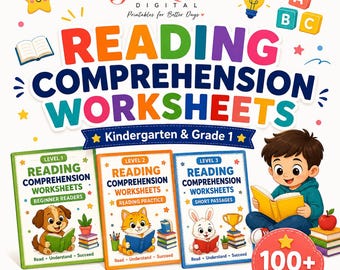 Kindergarten | Grade 1 Reading Comprehension Worksheets | 100+ Activities (Printable PDF)