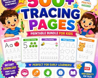 500+ Tracing Worksheets for Kids | Printable Preschool & Kindergarten Fine Motor Activities
