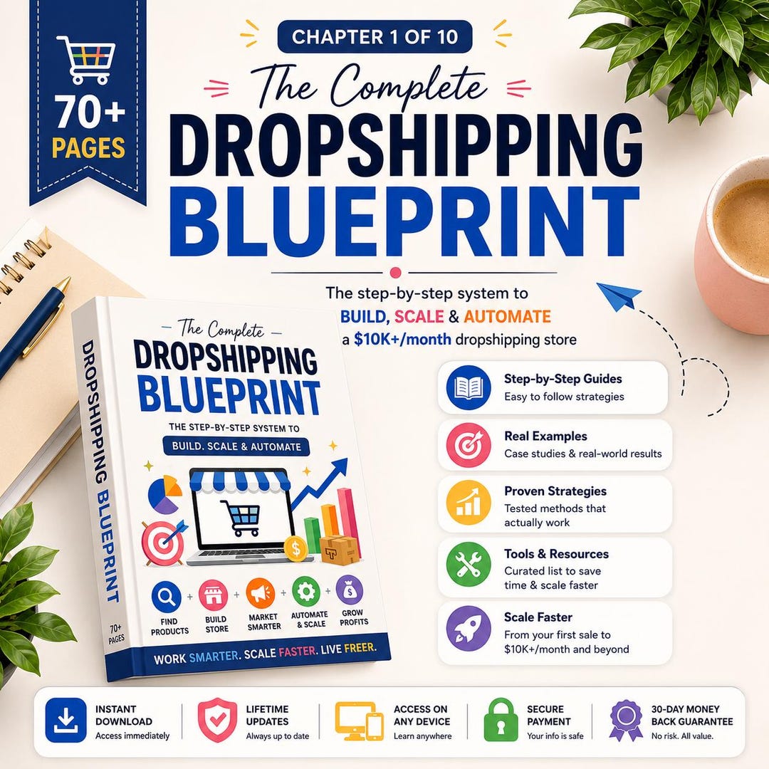 Dropshipping Checklist.pdf Dropshipping Blueprint Guide | Step-by-step Ecommerce Strategy (digital ...