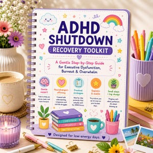 ADHD Shutdown Recovery Toolkit | Executive Dysfunction, Burnout Reset (Digital Download)