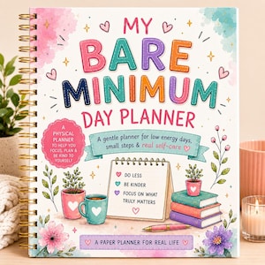 Dagplanner voor minimaal minimum | Afdrukbare pdf voor herstel van ADHD burn-out