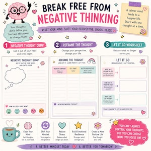 Mood & Mindset Planner Printable PDF | Self-Care Workbook, Mental Wellness - Confidence Builder image 5