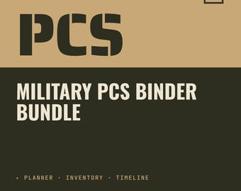 Military PCS Binder Bundle | PCS Planner + Kids Activity Pack | Free Annual Rate Updates