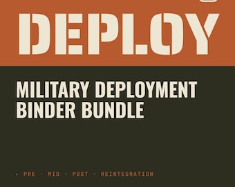 Military Deployment Binder Bundle | Deployment Planner + Kids Activity Pack |  Free Annual Rate Updates