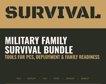 Military Family Suite | PCS & Deployment Binders + Kids Packs + LES Decoder + Spouse Handoff + Active Duty Spreadsheet | Free Annual Updates