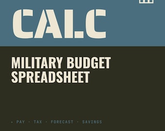 Military Budget Spreadsheet | Free Annual Rate Updates | Active Duty Finance Tracker (Excel & Google Sheets)
