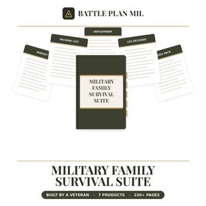 Military PCS & Deployment Binder Suite | LES Pay Decoder, Budget Spreadsheet, Kids Activity Packs | Printable Military Family Planner