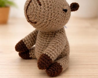 Patrón Capibara a Ganchillo – Tutorial Peluche Amigurumi (Descarga Digital)
