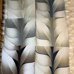 6 Candice Olson York Wallpaper Samples EV3956 Lotus Light Stripe 12x12 Designer Lot