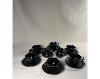 Rosenthal Studio Linie Tapio Wirkkala Porcelaine Noire Tea Coffee Set 14pc Black