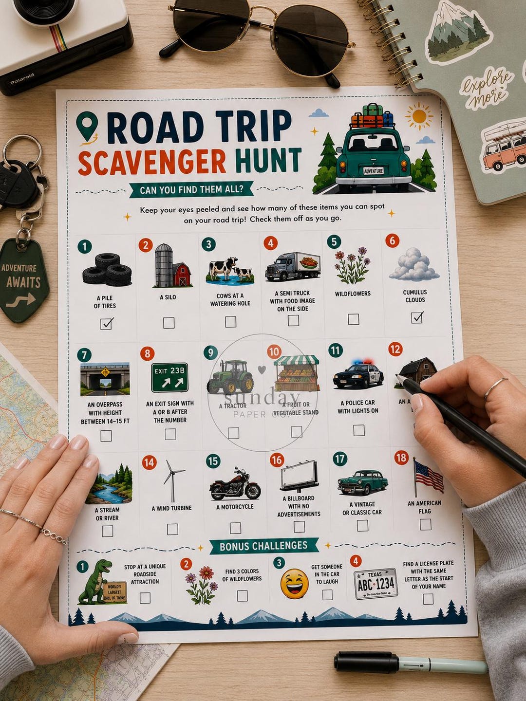 Teen Road Trip Scavenger Hunt Printable | Travel Game for Teens ...