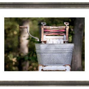 Laundry Room Decor, Antique Wringer Washer, Modern Rustic, Clothes Wringer, Laundry Print, Laundry Room Art, Americana Decor image 5