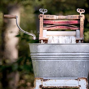 Laundry Room Decor, Antique Wringer Washer, Modern Rustic, Clothes Wringer, Laundry Print, Laundry Room Art, Americana Decor image 1