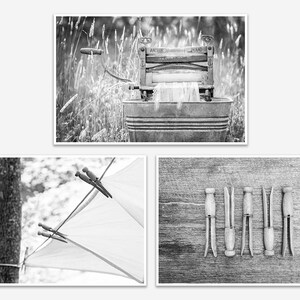 Black and White Laundry Room Decor, Laundry Room Print Set, Country Life, Laundry Room Art, Farmhouse Laundry Decor, Vintage