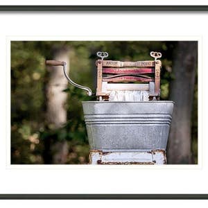 Laundry Room Decor, Antique Wringer Washer, Modern Rustic, Clothes Wringer, Laundry Print, Laundry Room Art, Americana Decor image 4