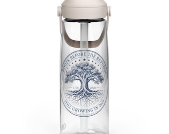 Flip straw water bottle