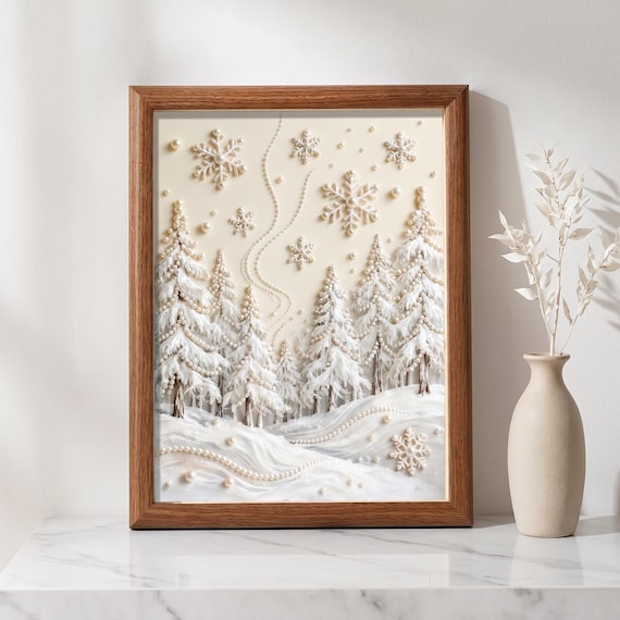 White Cear Pearl Painting DIY Kit | Bead Art Stress Relief Craft | Handmade Decor