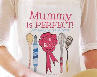 Gepersonaliseerde mummieschort, aangepast keukencadeau, bakschort