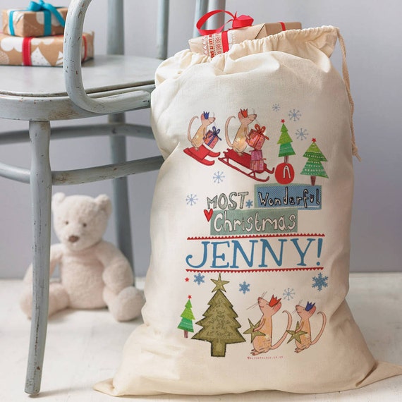 Personalised childrens christmas sacks sale