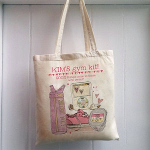 Personalized Gym Tote Bag: Cotton Fitness Gift