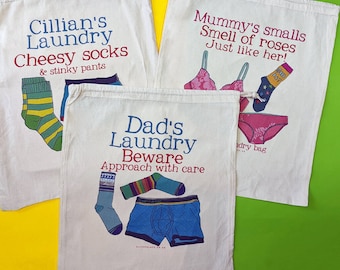 Personalised Laundry storage sack, Travel Laundry Bag, gift for him, Fathers day, Travelling gift