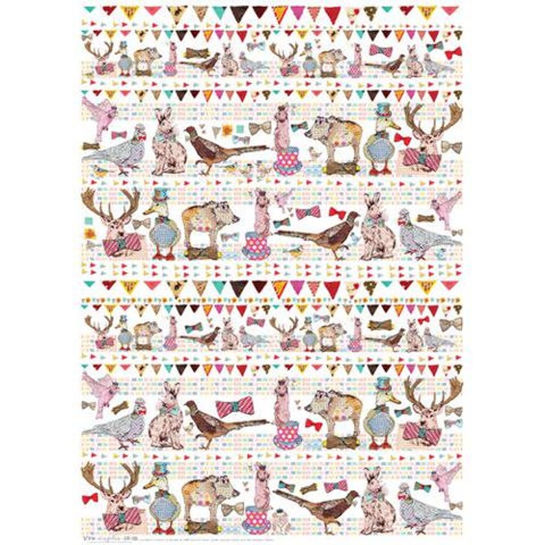 Gift Wrap Quirky Eco Friendly Paper British Animals Design Etsy