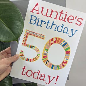 Carte d'âge, carte d'anniversaire personnalisée, carte d'âge personnalisée de l'enfant, carte d'anniversaire d'enfant, carte de 40e anniversaire, 40e anniversaire de papa, 40e