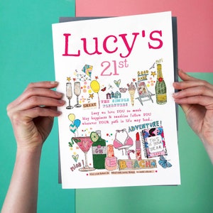 Personalised Big Milestone 21st Birthday Card