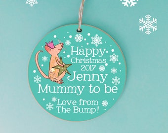 From The Bump Christmas Decoration, Personalised Tree Decoration, 1st christmas bauble, First Christmas Keepsake, New Mum, Mummy's 1st, Baby