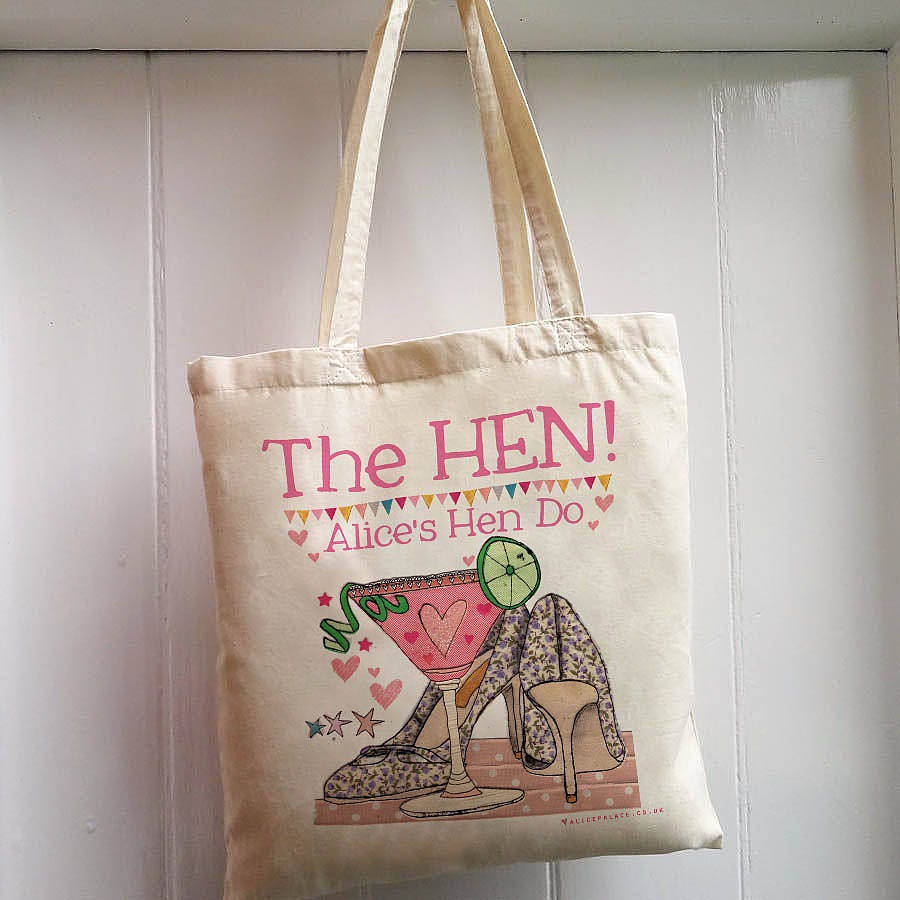 hen do tote bolsas